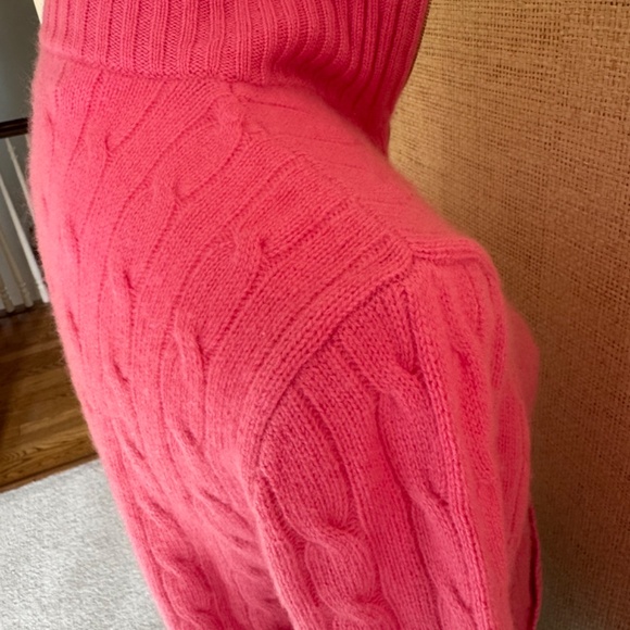 Ralph Lauren NWOT Black Label 100% Cashmere Hot Pink Zip up Cardigan Sweater - Picture 9 of 9